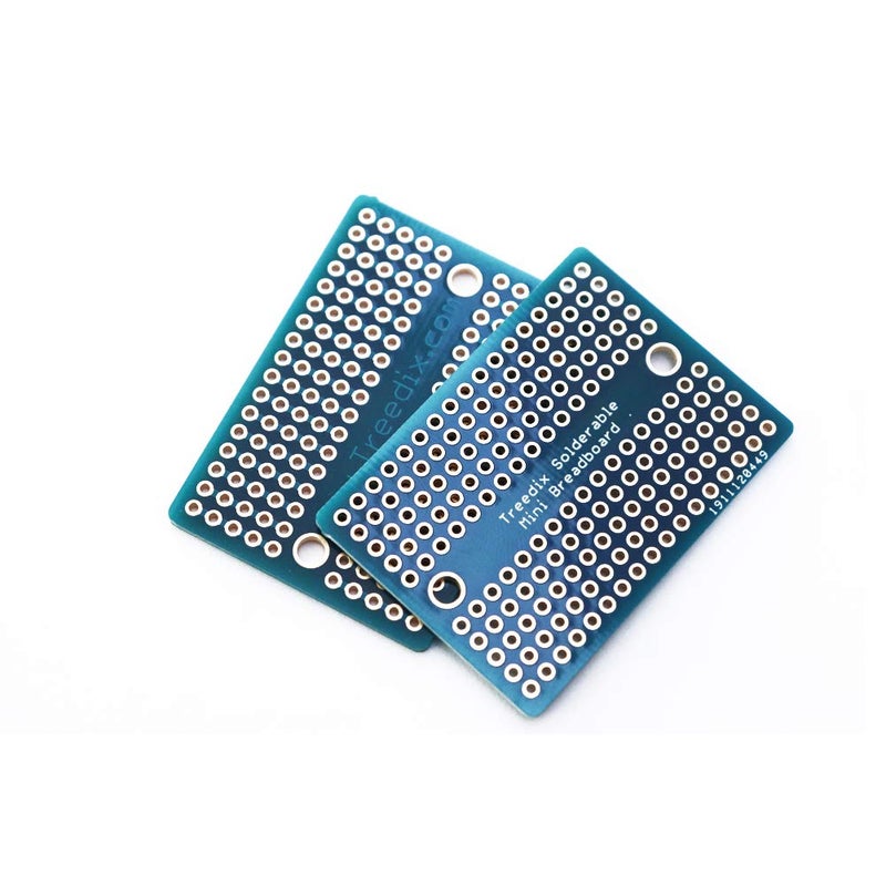 Treedix 9pcs Mini Solderable BreadBoard PCB Prototype Shield Board Double Sided Tinned Gold Plated Holes Compatible with Arduino Kit Raspberry Pi(Mode 4) - Image 3